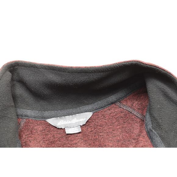 Eddie Bauer Men's Sweater Size XXL Quarter Zip Radiator Fleece Classic Burgundy - Picture 7 of 8